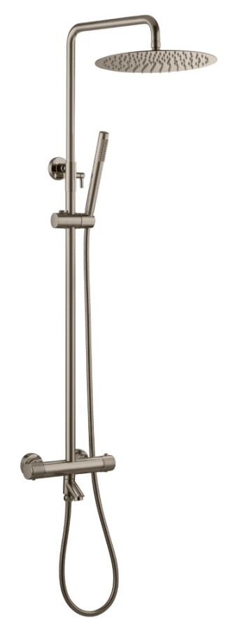 Душевая стойка Boheme Uno с термостатом Nickel Brush 468-T-NB