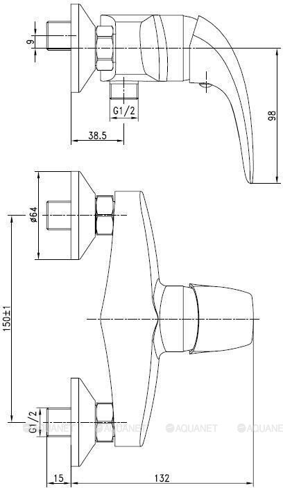 Aquanet Cobra SD90367 смеситель для душа хром