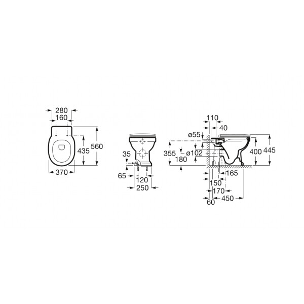 Roca Carmen 3440A9000 унитаз напольный