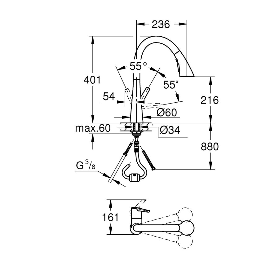 Grohe Zedra New 32294DC2 смеситель для кухни суперсталь