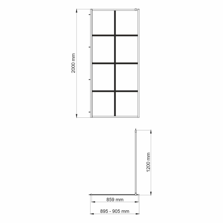 WasserKRAFT Glan 66W39 душевая перегородка 90*200