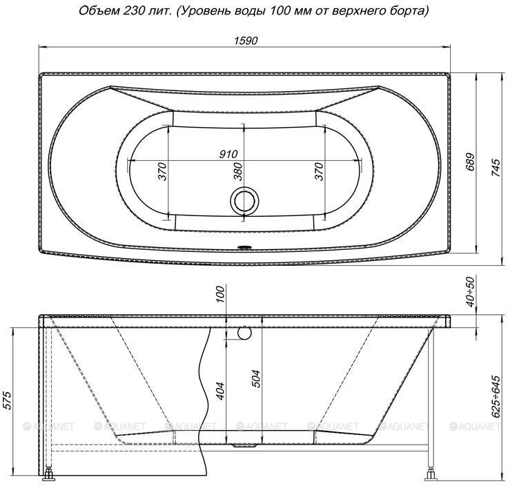 Aquanet Izabella панель фронтальная 160 169196