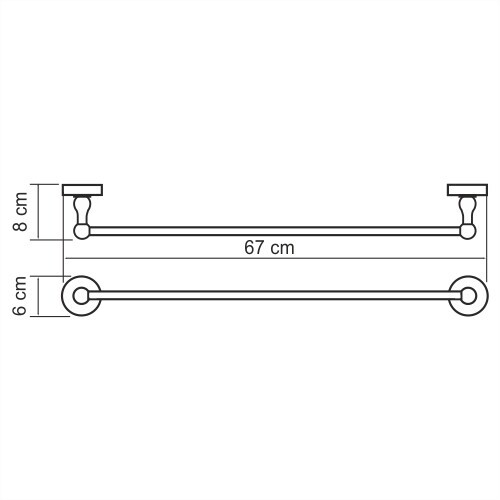 WasserKRAFT Diemel K-2230 полотенцедержатель хром