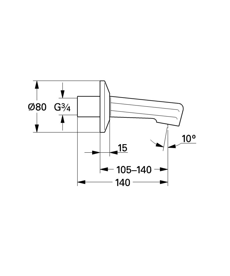 Grohe 13540000 излив для ванны хром