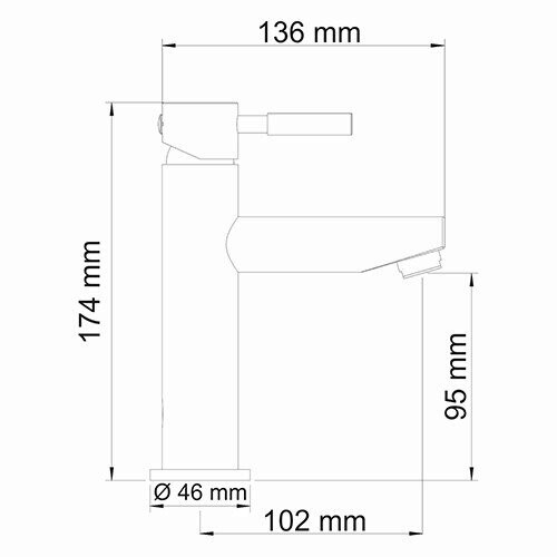 WasserKRAFT Main 4104 смеситель для раковины 25 мм