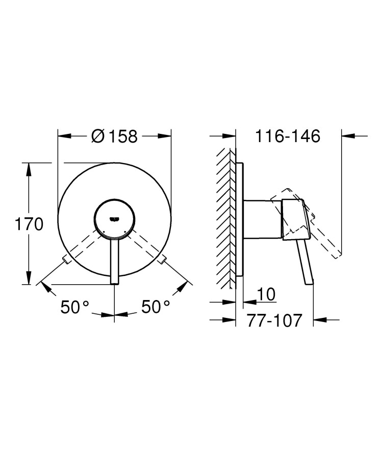 Grohe Concetto 24053001 смеситель для душа