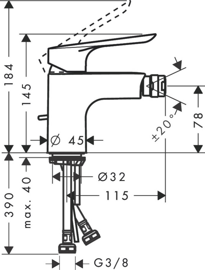 Hansgrohe Logis E 71232000 смеситель для биде