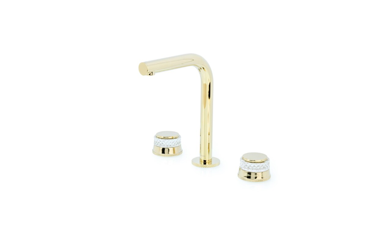 Смеситель для раковины Boheme Aura Gold на 3 отв. 152-G-A