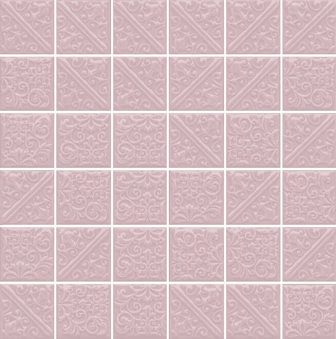 21027 Ла-Виллет розовый светлый 30.1*30.1 керамическая плитка мозаичная