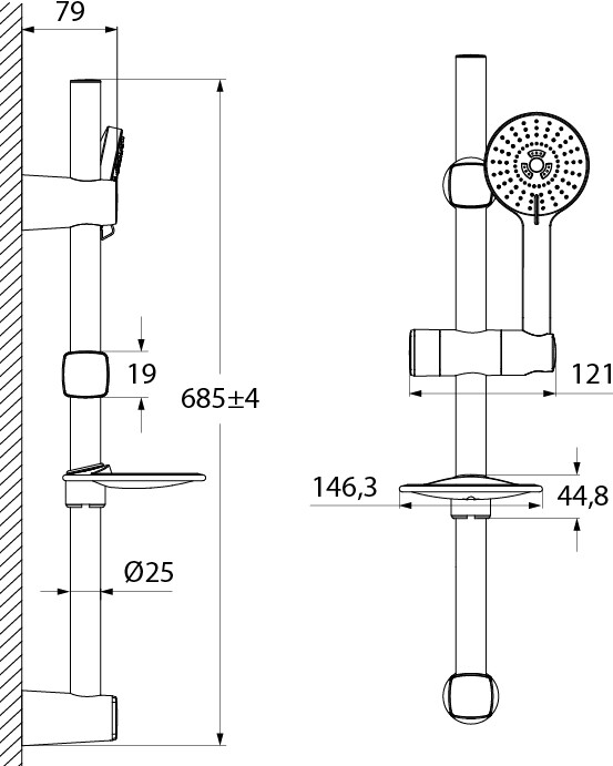 Iddis Pond PON5F00i16 Душевой гарнитур