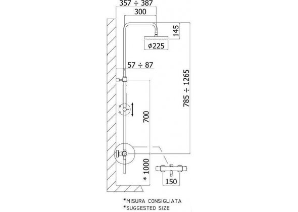 Paffoni Mini Birillo ZCOL638LIQCR душевая система термостат