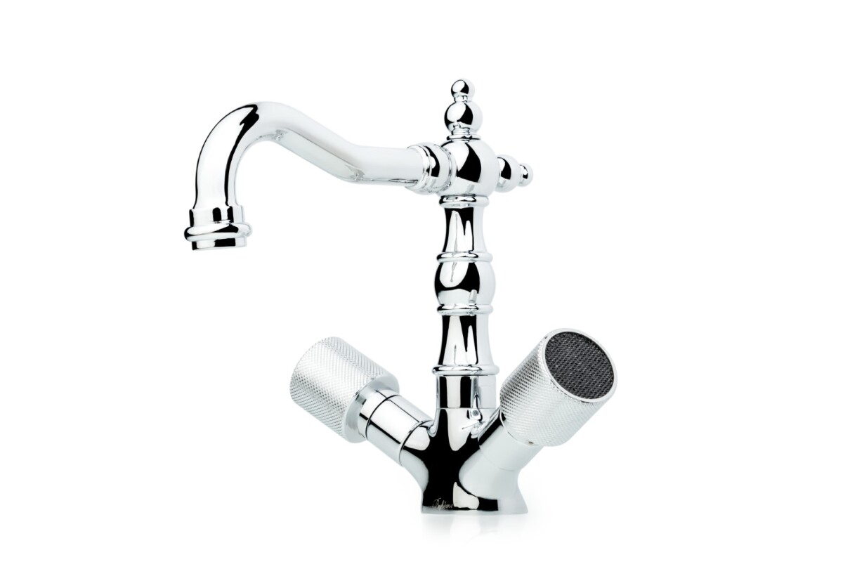 Смеситель для раковины высокий Boheme Royal Cristal Хром 272-Royal/CRST black