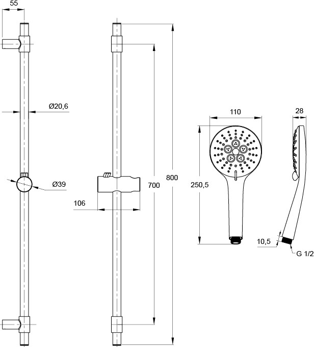 Iddis Torr TOR3F00i16 Душевой гарнитур