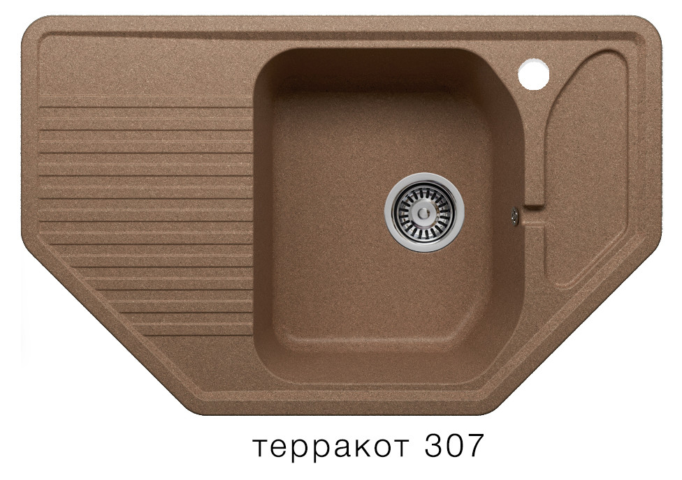 Polygran F 10 кухонная мойка терракот 50 х 80 см