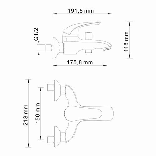 WasserKRAFT Rossel 2801 смеситель для ванны хром