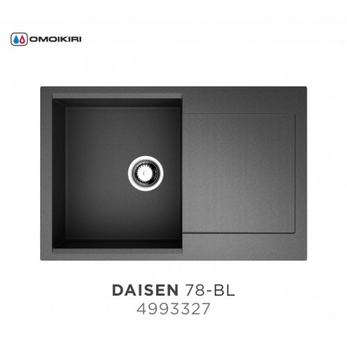 Omoikiri Daisen 78-BL 4993327 кухонная мойка аrtgranit черный 78х51 см