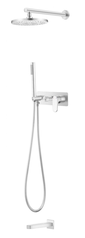 Душевая система Boheme Spectre Белый матовый с изливом 454-2-MW