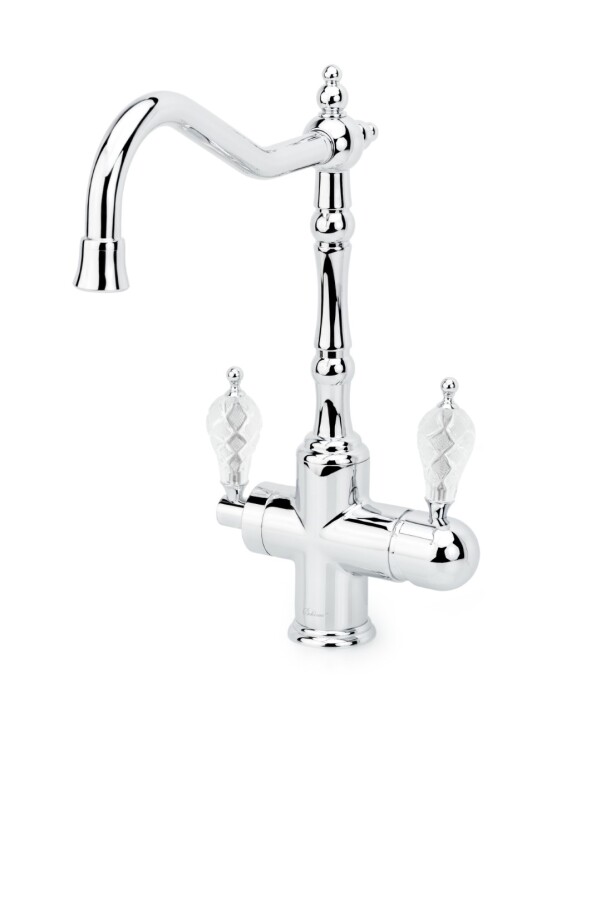 Смеситель для кухни Boheme Kitchen Tradizionale Chromo Cristal SW 113-CRST