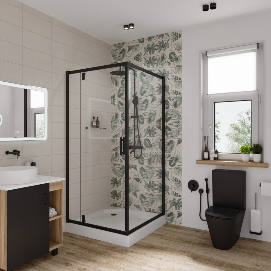 Душевой уголок 90x90 Niagara Nova NG 6801-08 Black 68010811BLACK