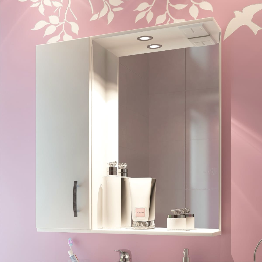 EvaGold Лотос шкаф-зеркало в ванную 70 см