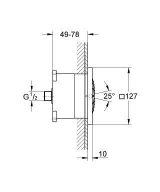 Grohe Rainshower 27251GL0 боковой душ холодный рассвет глянец