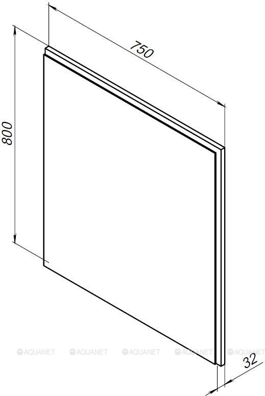 Зеркальное полотно Aquanet Nova Lite 75*80 дуб рустикальный 00249513