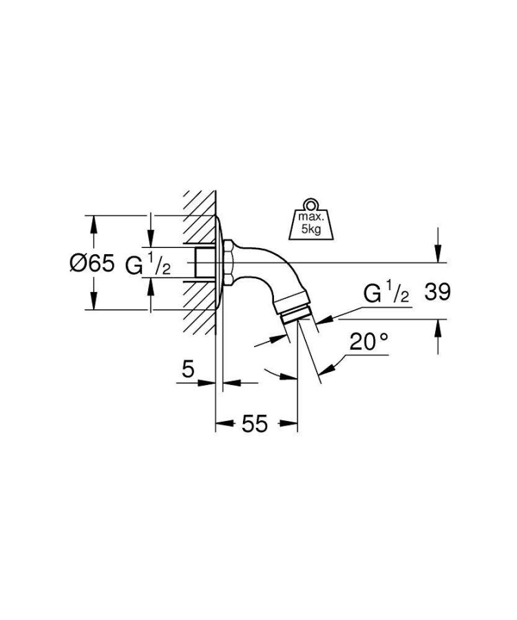 Grohe Relexa neutral 28429000 душевой кронштейн