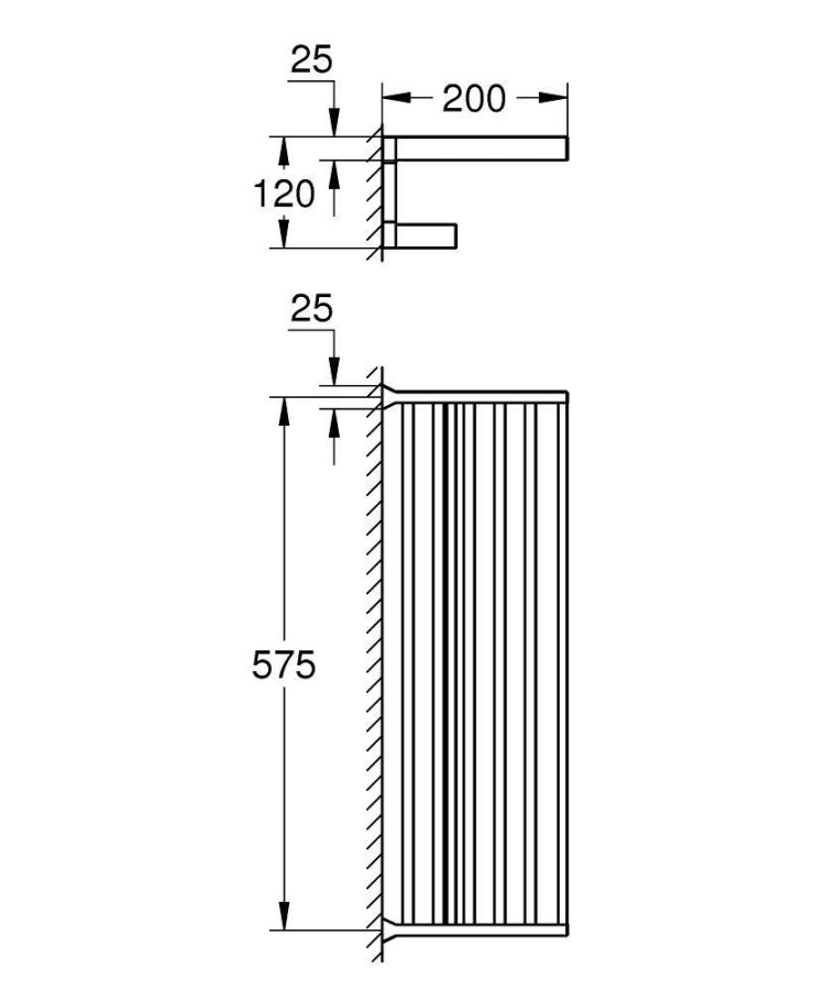 Grohe Selection Cube 40804000 полка для полотенец