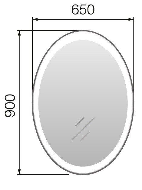 Зеркальное полотно 1 Marka Art 65 Light У26290