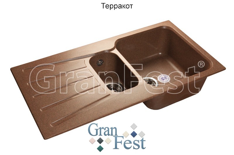 GranFest Standart GF-S940KL кухонная мойка терракот 93х49.2 см