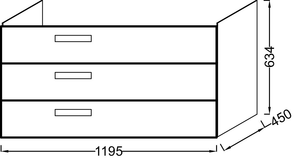 Jacob Delafon Rythmik EB1311-E70 120 см тумба с раковиной подвесная