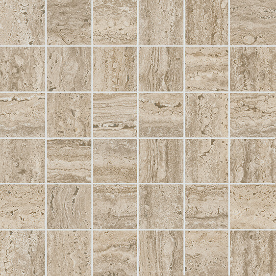 Керамический гранит Декор Kerama Marazzi Прованс Про Травертин мозаичный бежевый матовый обрезной 30x30x0,9 KMD2MSA009GR