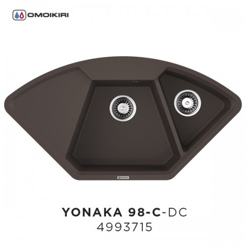Omoikiri Yonaka 98-C-DC 4993715 кухонная мойка аrtgranit темный шоколад 98х51 см
