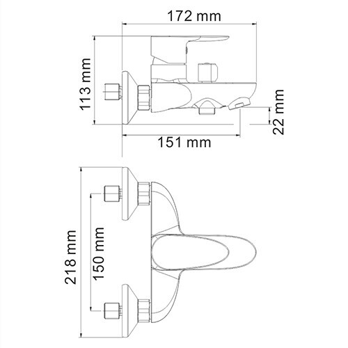 WasserKRAFT Leine 3501 смеситель для ванны хром