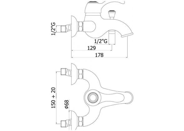 Paffoni Flavia FA022CR смеситель для ванны хром