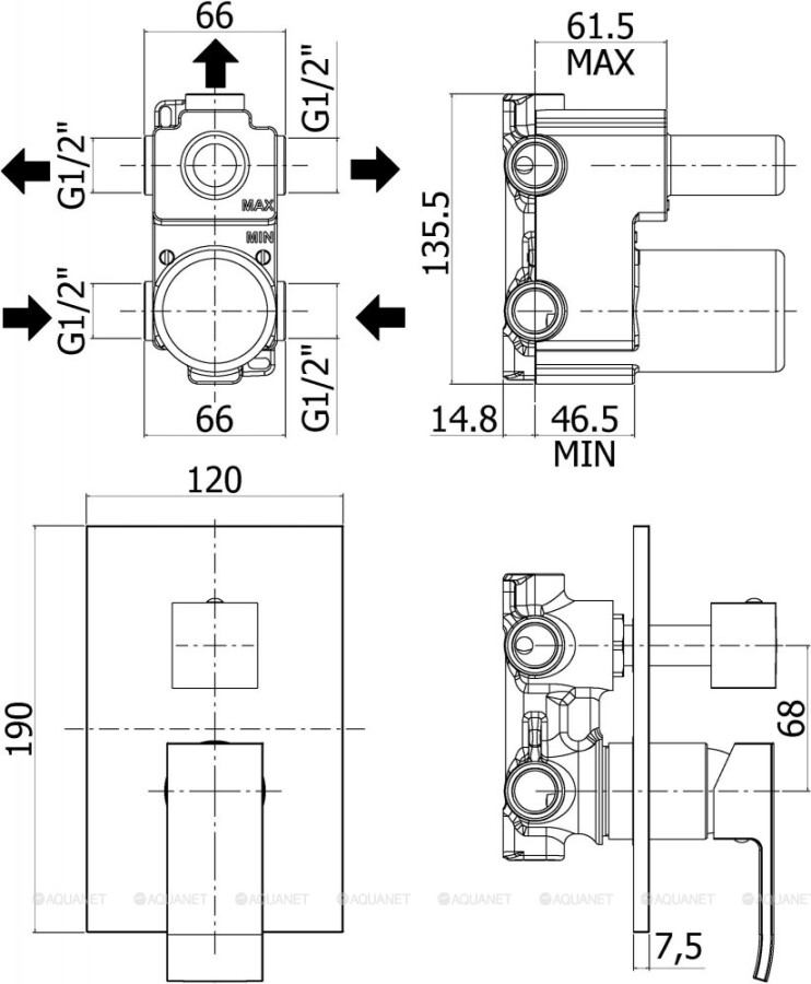 Paffoni Elle EL019CR/M смеситель для ванны хром