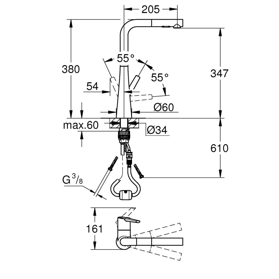 Grohe Zedra DN 15 32553DC2 смеситель для кухни суперсталь