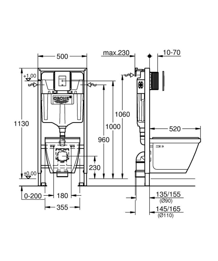 Grohe Solido 39186000 унитаз подвесной c инсталляцией