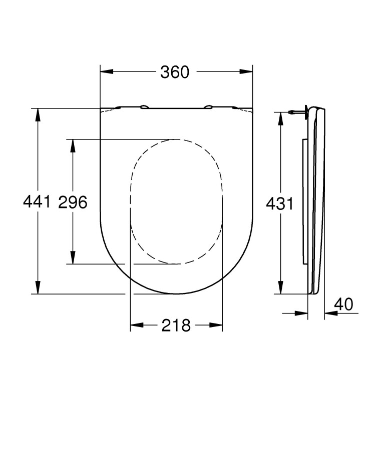 Grohe Essence Ceramic 39577000 сиденье для унитаза с микролифтом