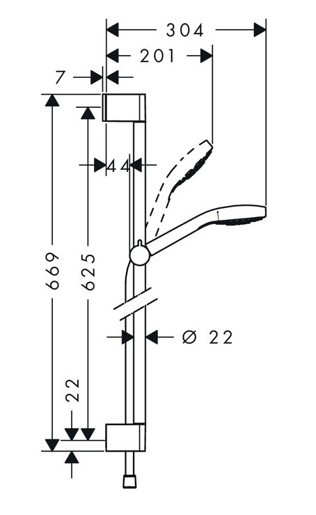 Душевой набор Hansgrohe 26580400 Croma Select Е Multi Unica