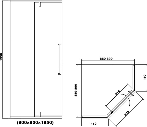 RGW Stilvoll SV-81-B душевое ограждение 90*90*195