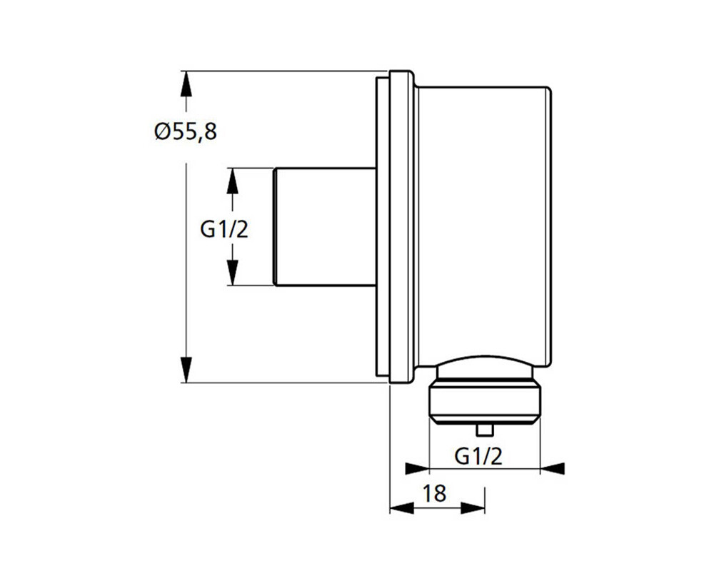 Подключение для душевого шланга Ideal Standard Idealrain L1 B9448AA