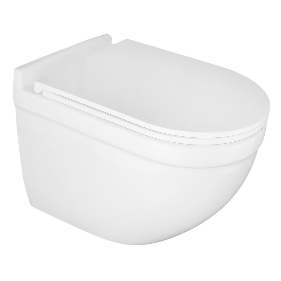 Унитаз подвесной Azario Fora 368х530х410 безободковый "Скрытое Торнадо" быстросъемное микролифт AZ-0017-UQ3