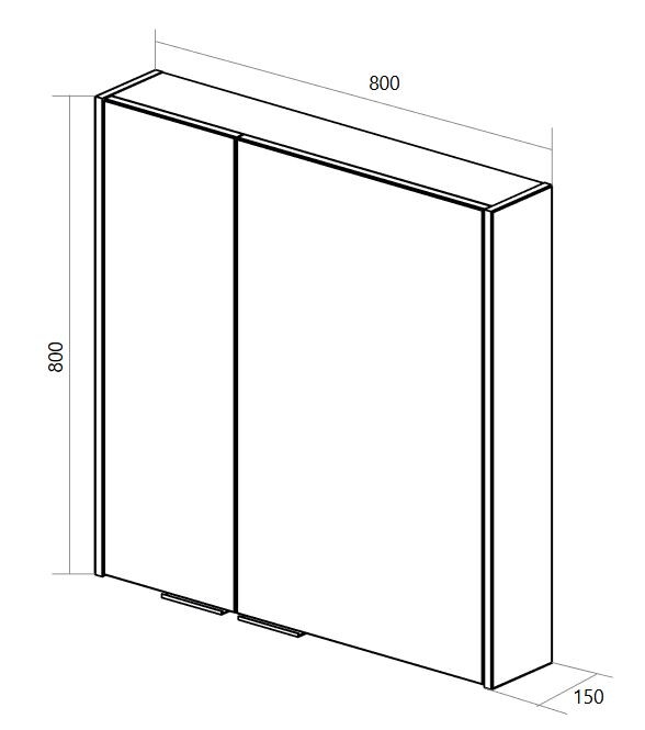 Зеркало-шкаф 1 Marka Gaula 80 2д.White У92513