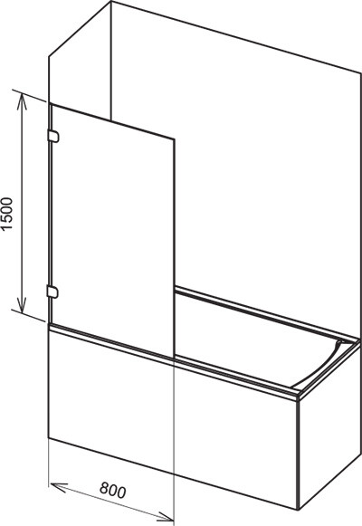 Ravak Brilliant BVS1-80 7U840A00Z1 80*150 шторка на ванну