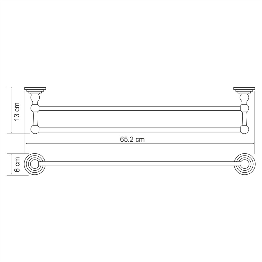 WasserKRAFT Ammer K-7040 полотенцедержатель хром