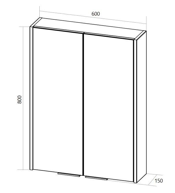 Зеркало-шкаф 1 Marka Gaula 60 2д.White У92511