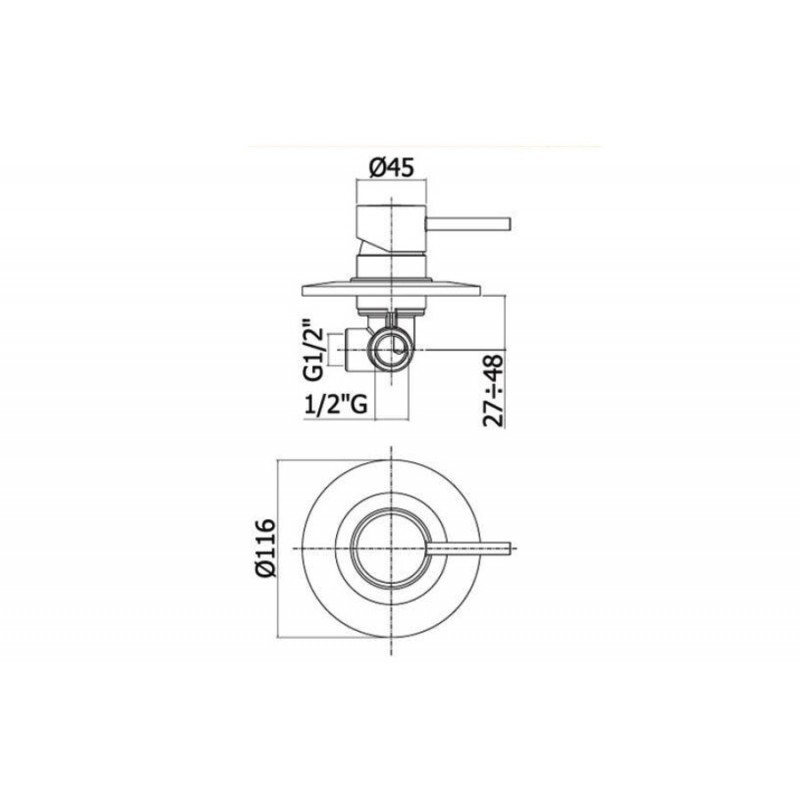 Paffoni Light LIG011ST смеситель для душа сталь