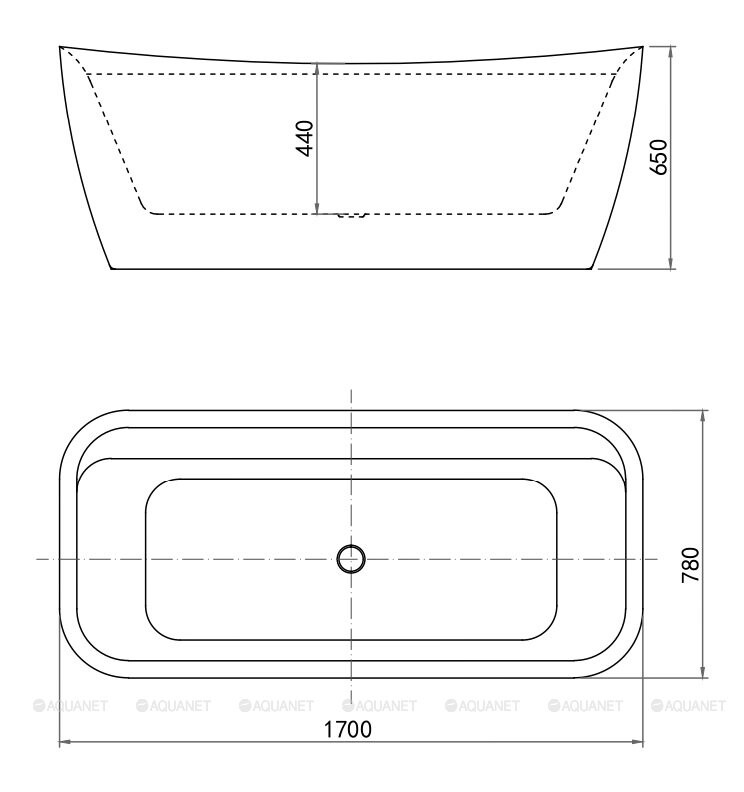 Allen Brau Infinity 170*78 ванна акриловая овальная белый 2.21002.20