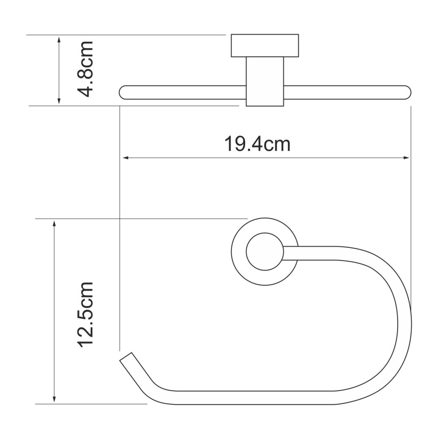 WasserKRAFT Donau K-9460 полотенцедержатель хром